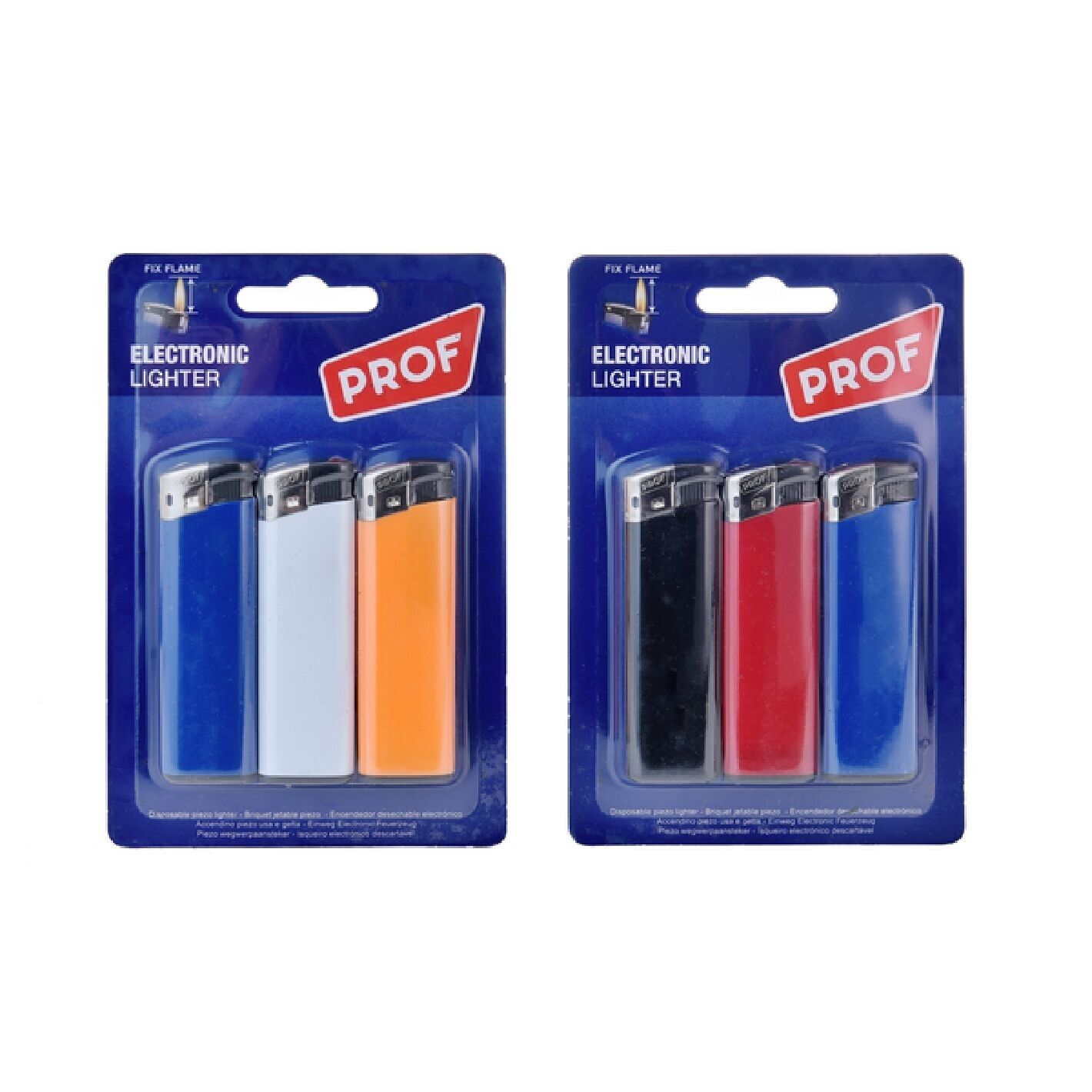 Set 3 Prof Lighters Blister