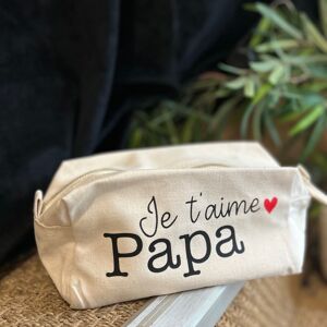 Trousse de toilette cube Je t'aime papa - Collection fête des pères