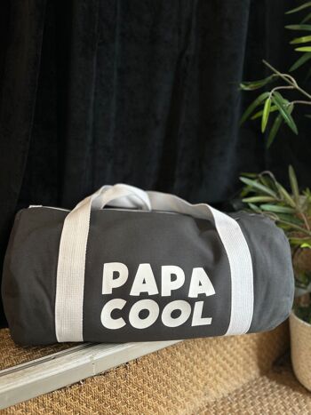 Sac polochon anthracite Papa cool - Collection fête des pères