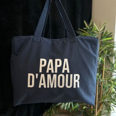 Borsa weekend Papa d'amour blu navy - Collezione Festa del Papà
