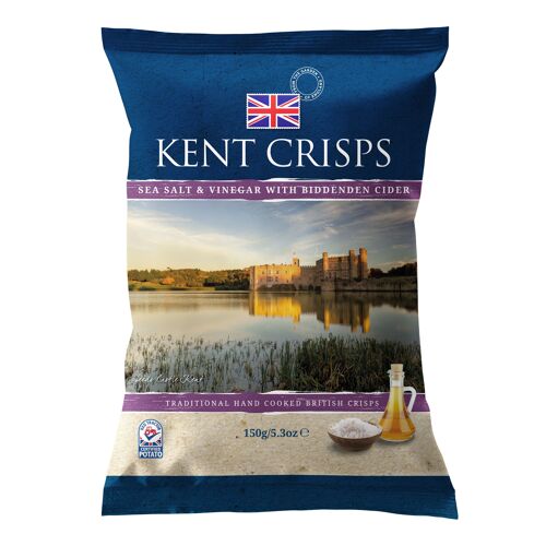 CHIPS SEA SALT & VINEGAR WITH BIDDENDEN CIDER 150GR