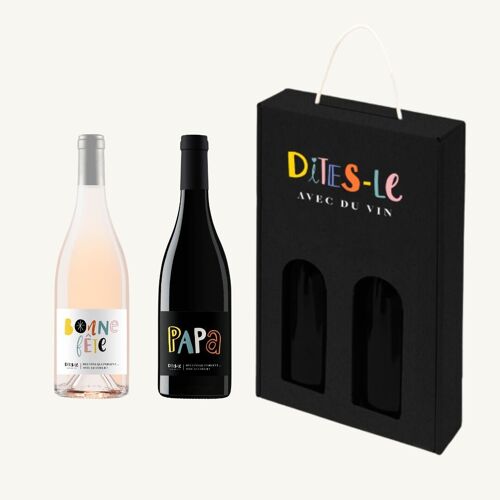 Coffret Fête des pères vins rosé / rouge