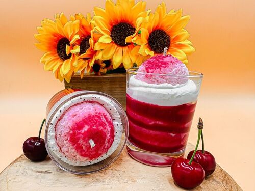 Bougie gourmande glace cerise