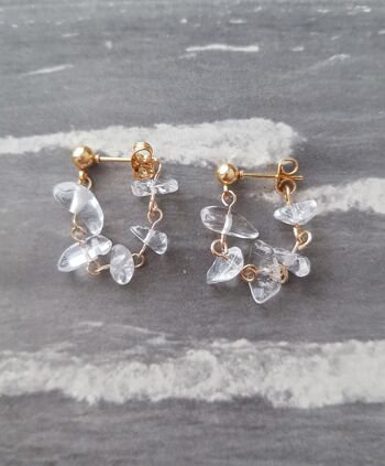 Boucles d'Oreilles-Veste Cristal de Roche 1