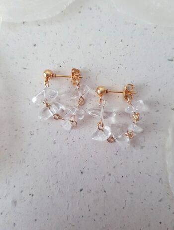 Boucles d'Oreilles-Veste Cristal de Roche 7