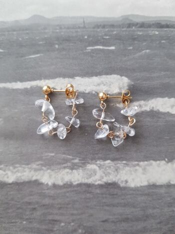 Boucles d'Oreilles-Veste Cristal de Roche 10