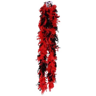 Boa 1,8 m Rot-Schwarzes Kostüm