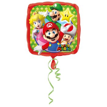 Ballon Aluminium Standard Carré Super Mario