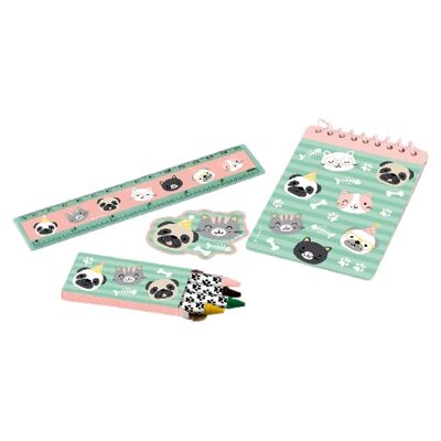 Set Papeterie Hello Pets Cadeaux de Fête