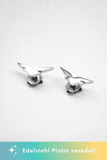 🌊 Boucles d'oreilles Mouette | Collecte maritime 6