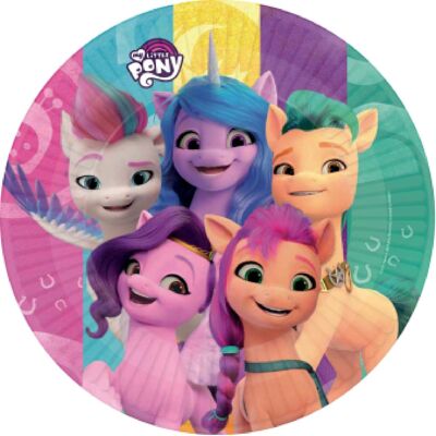 8 platos redondos de papel de My Little Pony