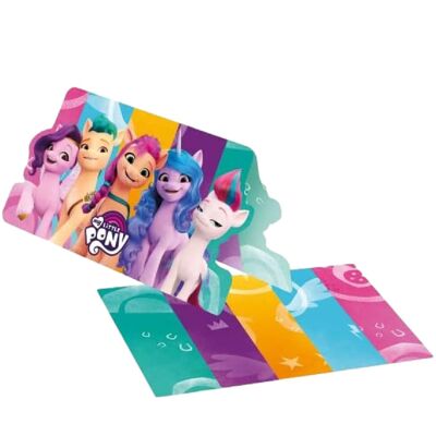 8 tarjetas y sobres de invitación de cumpleaños de My Little Pony