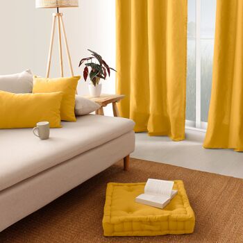 Coussin rectangulaire, 30x50cm, Jaune, 100% coton, collection PANAMA 3