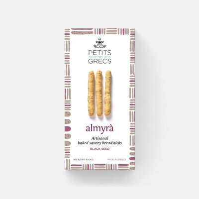 Almyra Black Seeds - Palitos de pan salados horneados artesanalmente