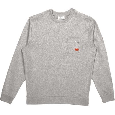 MARIISORÉ x BILLYBELT gray embroidered sweatshirt