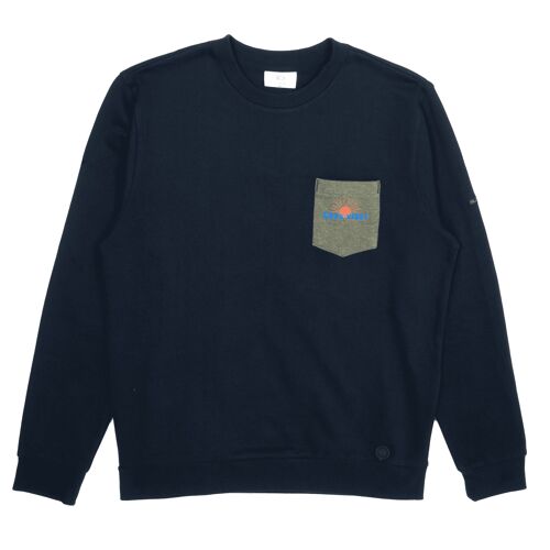 Sweatshirt bleu imprimé MARIISORÉ x BILLYBELT