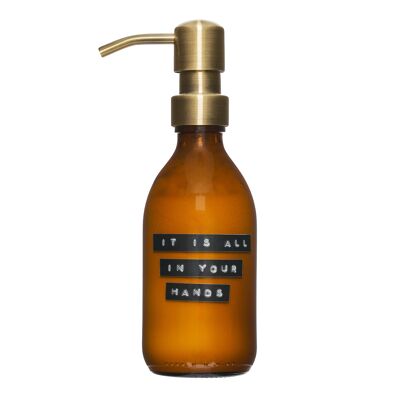 Hand lotion 250ml bamboo - brass pump