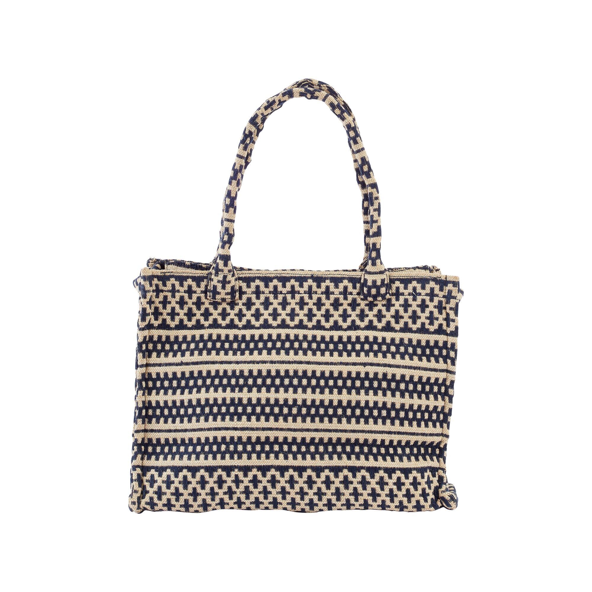 Sac cabas en jute avec poches intérieures
