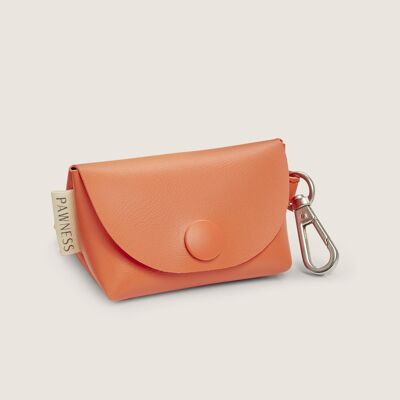 Vegan Leather Treat Bag - Coral