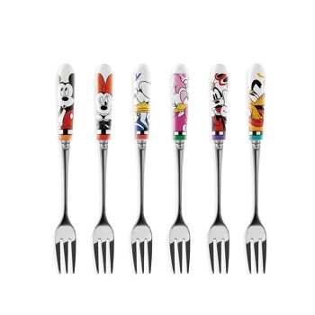 6 morceaux Set de fourchettes à gâteau Disney H.15,5 cm 1