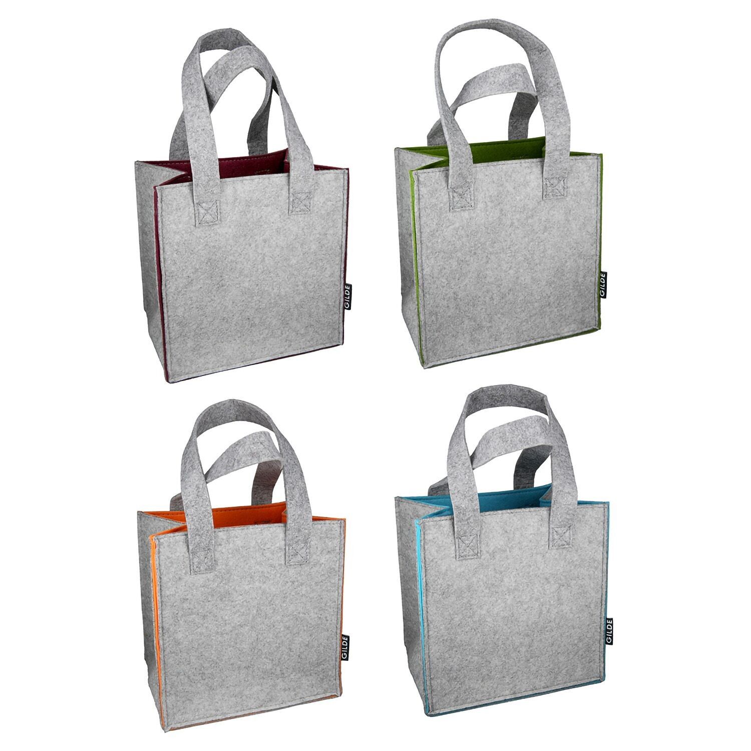 Busta regalo quadrata Colorata H.20 cm - 4 volte assortiti