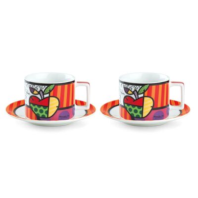 Cappuccino cup "Apple" H.6.5 - Set of 2