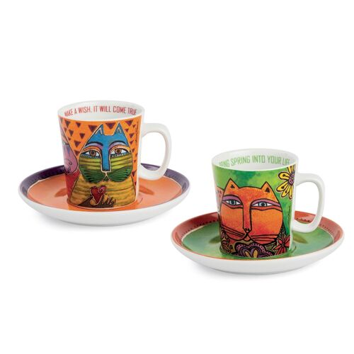 Espressotasse "Fantastic Felines" 2er-Set H.6,5 cm