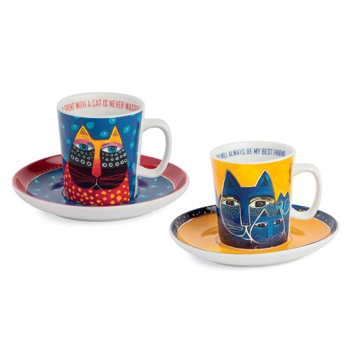 Espressotasse "Fantastic Felines" H.6,5 cm - 2er Set