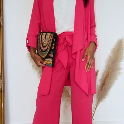 flowing fuchsia jacket