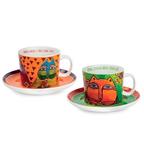 Cappuccinotasse Fantastic Felines H.7,5 cm  - 2er Set