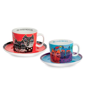 Tasse à cappuccino Fantastic Felines VE 2 H.7,5 - lot de 2 1