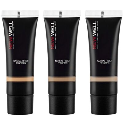 Mattifying foundation: Long-lasting smooth complexion, high coverage, light texture, water-repellent, SPF30, perfect coverage for a flawless finish