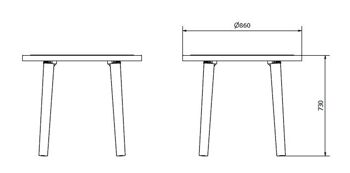 garbar OLOT Table Ronde Intérieur, Extérieur Ø86 Blanc 2