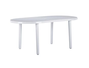 garbar OLOT Table d'Extérieur Ovale 180x90 Blanc 1