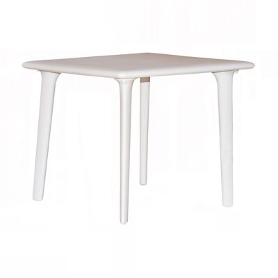 Resol DESSA Quadratischer Tisch für drinnen und draußen, 90 x 90, Weiß