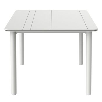 garbar NOA Table Carrée Intérieur, Extérieur 90x90 Pied Blanc - Tableau Blanc 1