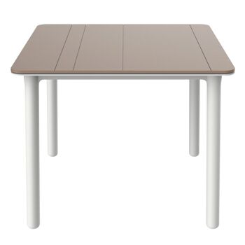 garbar NOA Table Carrée Intérieur, Extérieur 90x90 Pieds Blanc - Planche à Sable 1
