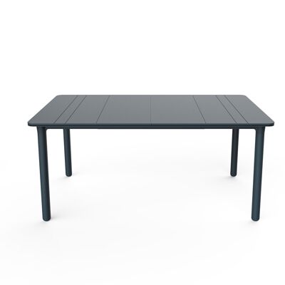 garbar NOA Rechteckiger Tisch für drinnen und draußen, 160 x 90 Fuß, dunkelgrau – dunkelgraue Platte