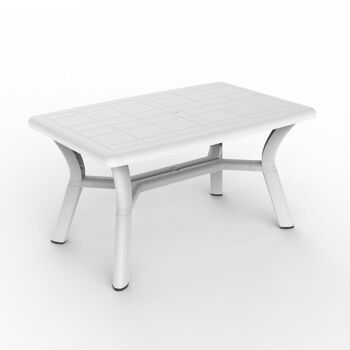 garbar DALIA Table Rectangulaire Intérieur, Extérieur 140x90 Blanc 1