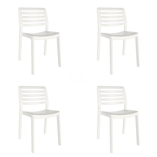 garbar WIND Set 4 Silla Interior, Exterior Blanco