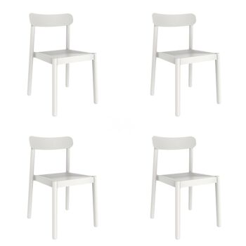 garbar ELBA Set 4 Chaise d'intérieur, extérieur Blanc 1