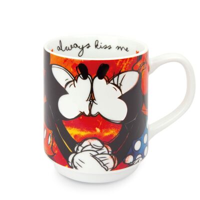 Tasse / Becher "always kiss me" H.10 cm