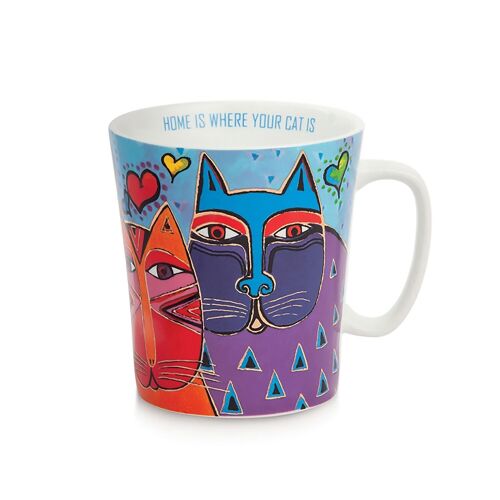 Tasse / Becher "Fantastic Felines" lila