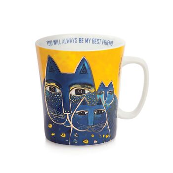 Tasse / mug "Félins Fantastiques" jaune 1