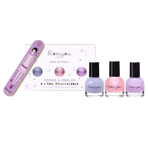 Coffret 3 vernis Cool x Magic x Lavande + lime à ongles