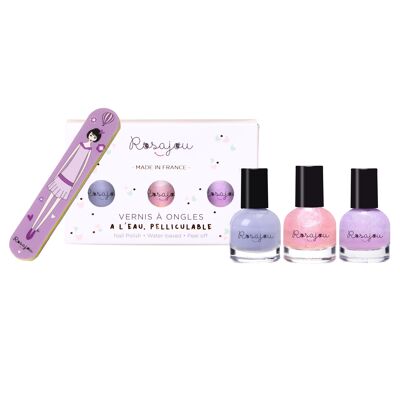 Box of 3 Cool x Magic x Lavender varnishes + nail file