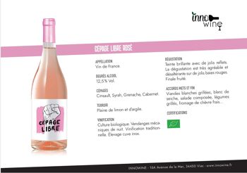 Cépage Libre Rosé Biologique 75 cl 2