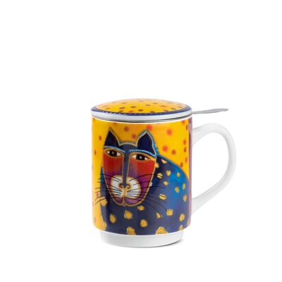 Tazza/mug "Fantastic Felines" gialloH.11,5 cm
