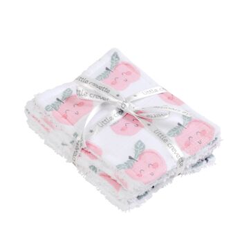 Lot de 6 lingettes lavables Pomme d'amour 1