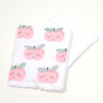 Lot de 6 lingettes lavables Pomme d'amour 2